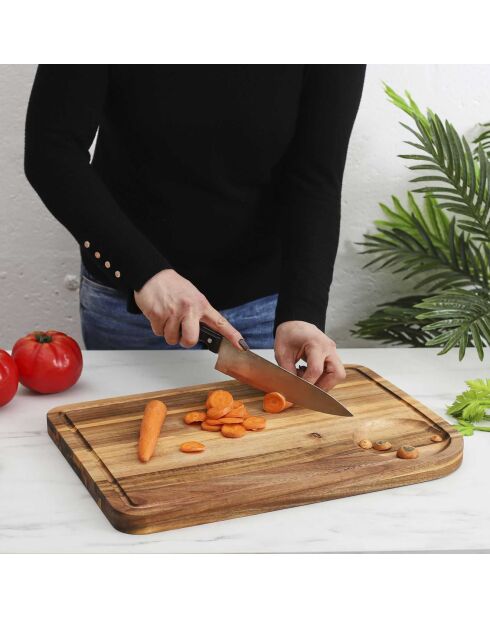 Planche a decouper acacia marron - 46x1.5x34.5 cm