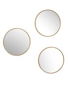 3 miroirs toronto dorés - D.26.3 cm