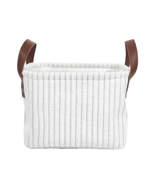 3 paniers rangement blancs