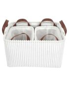 3 paniers rangement blancs