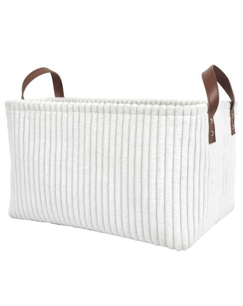 3 paniers rangement blancs