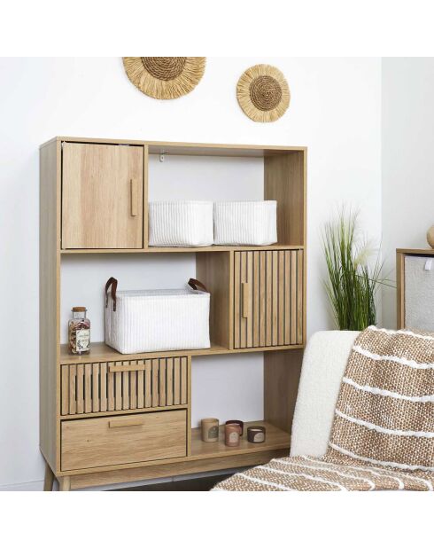 3 paniers rangement blancs