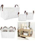 3 paniers rangement blancs