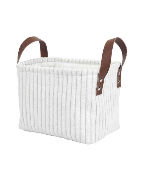 3 paniers rangement blancs