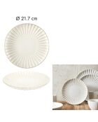 6 assiettes dessert vlora beiges - D.21 cm