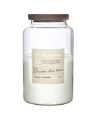 Bougie parfumee softness brume des bois marron/blanc - 3 mèches 70h