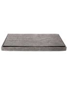 Coffre pouf pliable cotelé scott taupe - 76x38x38 cm