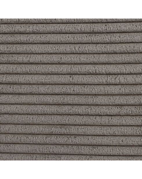 Coffre pouf pliable cotelé scott taupe - 76x38x38 cm