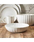 6 assiettes creuses vlora beiges - D.20x5.3 cm