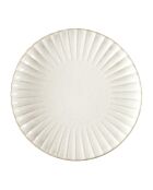 6 assiettes plates vlora beiges - D.27 cm