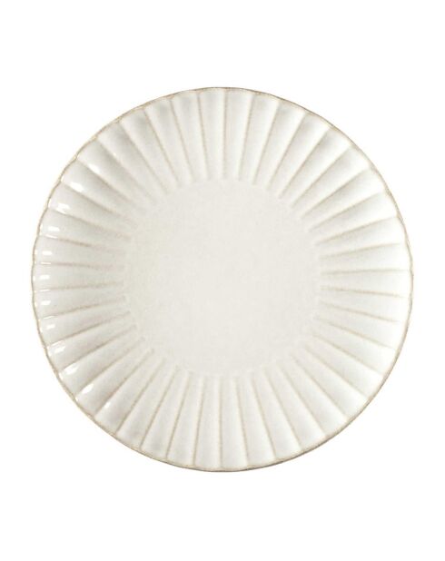 6 assiettes plates vlora beiges - D.27 cm