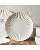 6 assiettes plates vlora beiges - D.27 cm