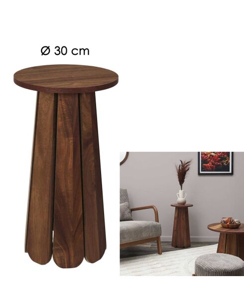 Table d'appoint will marron - 30x55x30 cm
