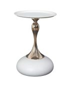 Table d'appoint portobello blanc/doré - 38x54x38 cm