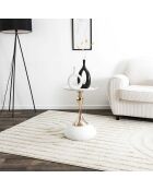 Table d'appoint portobello blanc/doré - 38x54x38 cm