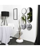 Table d'appoint portobello blanc/doré - 38x54x38 cm