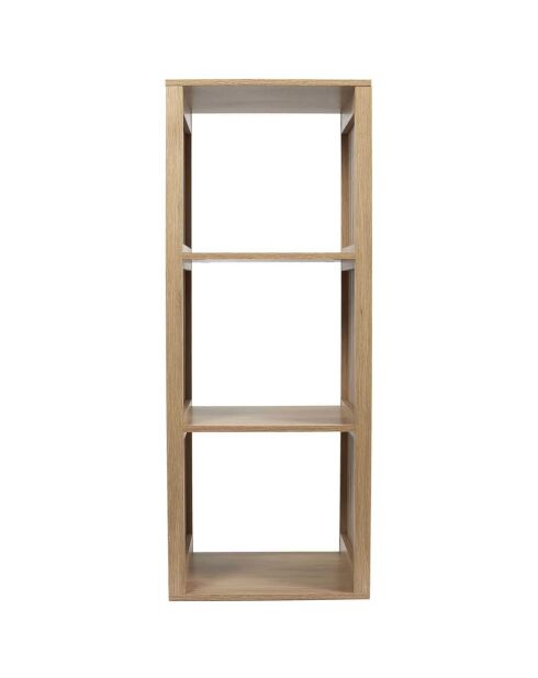 Rangement modulable 3 cases klaus marron - 38.5x99x32 cm