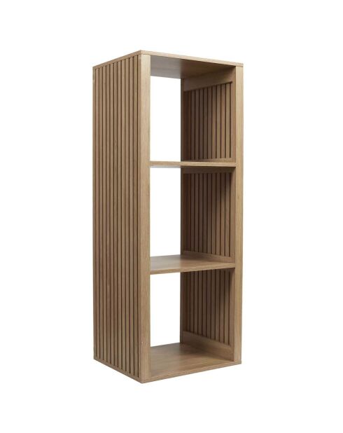 Rangement modulable 3 cases klaus marron - 38.5x99x32 cm