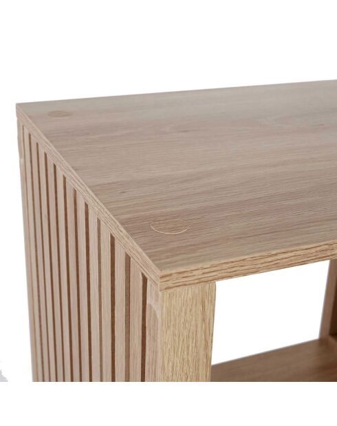 Rangement modulable 3 cases klaus marron - 38.5x99x32 cm