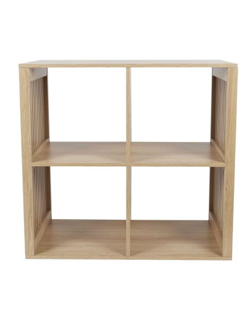 Rangement modulable 4 cases klaus marron - 69.6x66x32 cm