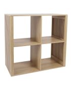 Rangement modulable 4 cases klaus marron - 69.6x66x32 cm