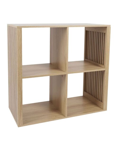 Rangement modulable 4 cases klaus marron - 69.6x66x32 cm