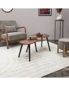2 Tables gigognes galet noir/marron