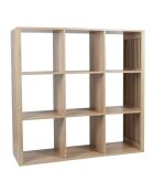 Rangement modulable 9 cases klaus marron - 102x99x32 cm