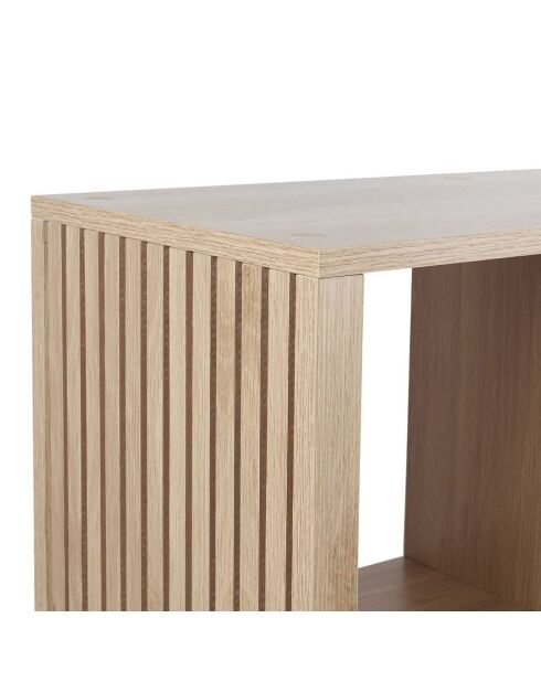 Rangement modulable 9 cases klaus marron - 102x99x32 cm