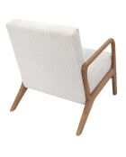 Fauteuil salon cotelé scott beige - 64.5x75x86 cm