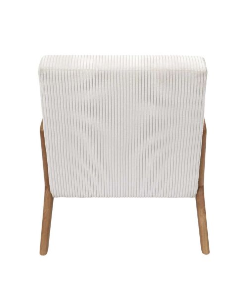 Fauteuil salon cotelé scott beige - 64.5x75x86 cm