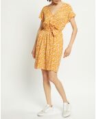 Robe Lancel à fleurs orange