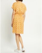 Robe Lancel à fleurs orange