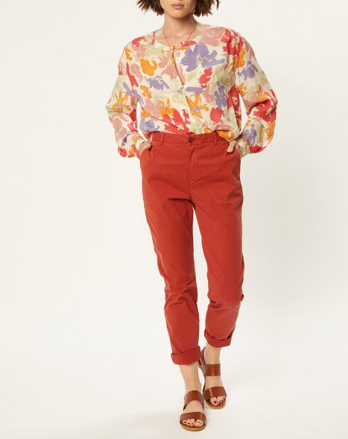 Chemise Leatitia imprimée fraise/multicolore
