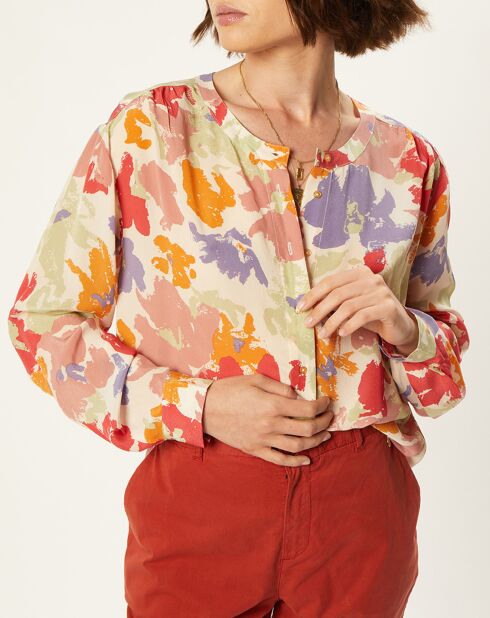 Chemise Leatitia imprimée fraise/multicolore