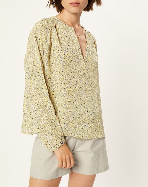 Léopold blouse met olijfbloemen