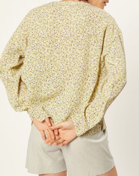 Léopold blouse met olijfbloemen