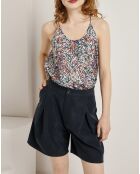 Top Capucine imprimé multicolore