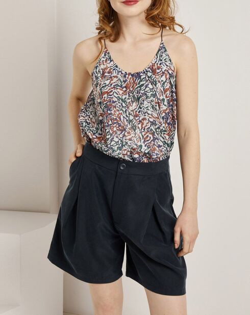Top Capucine imprimé multicolore