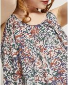 Top Capucine imprimé multicolore