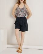Top Capucine imprimé multicolore