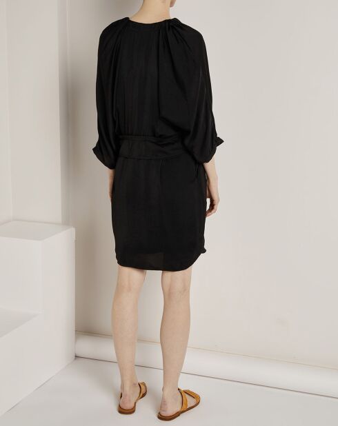 Robe satinée Aime noire
