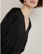 Robe satinée Aime noire
