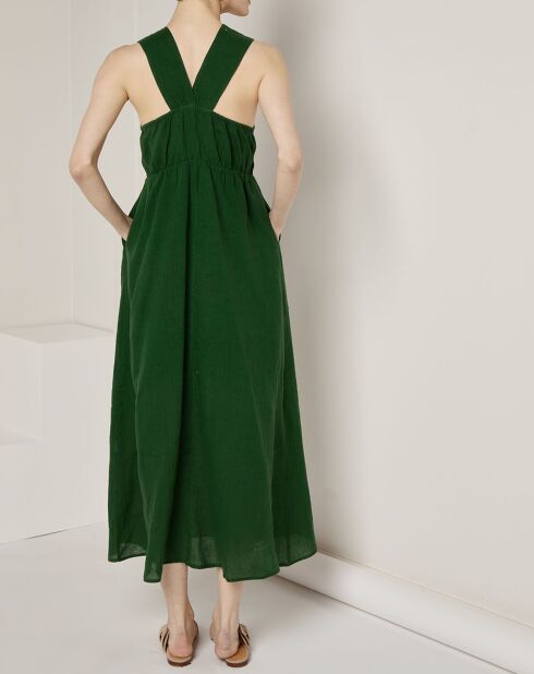 Robe 100% Lin Louna verte
