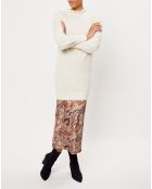 Robe Pull en Angora & Laine mélangés Iris blanche