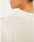 Robe Pull en Angora & Laine mélangés Iris blanche