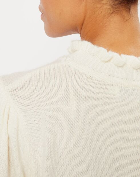 Robe Pull en Angora & Laine mélangés Iris blanche