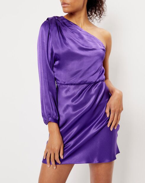 Robe satinée Romane purple