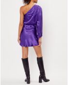 Robe satinée Romane purple