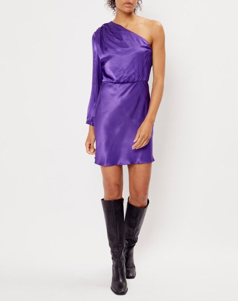 Robe satinée Romane purple